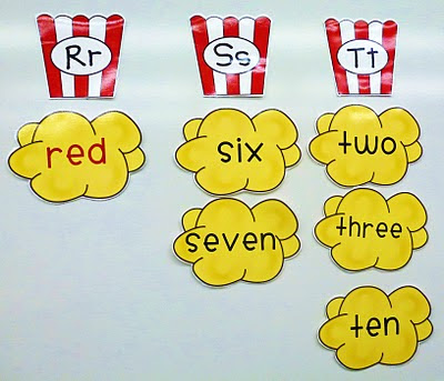 printable popcorn words template