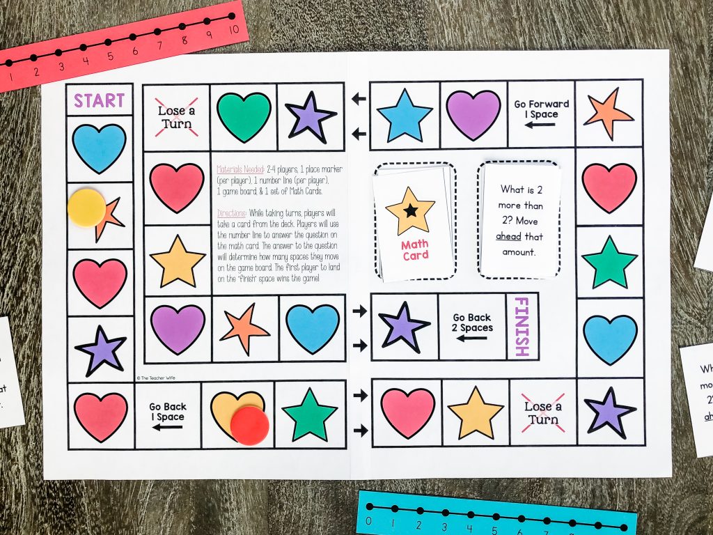Number line board game