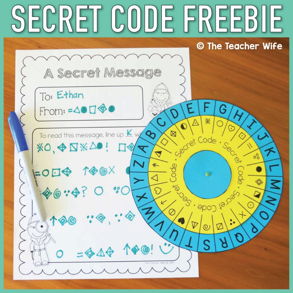 Secret Code Freebie The Teacher Wife