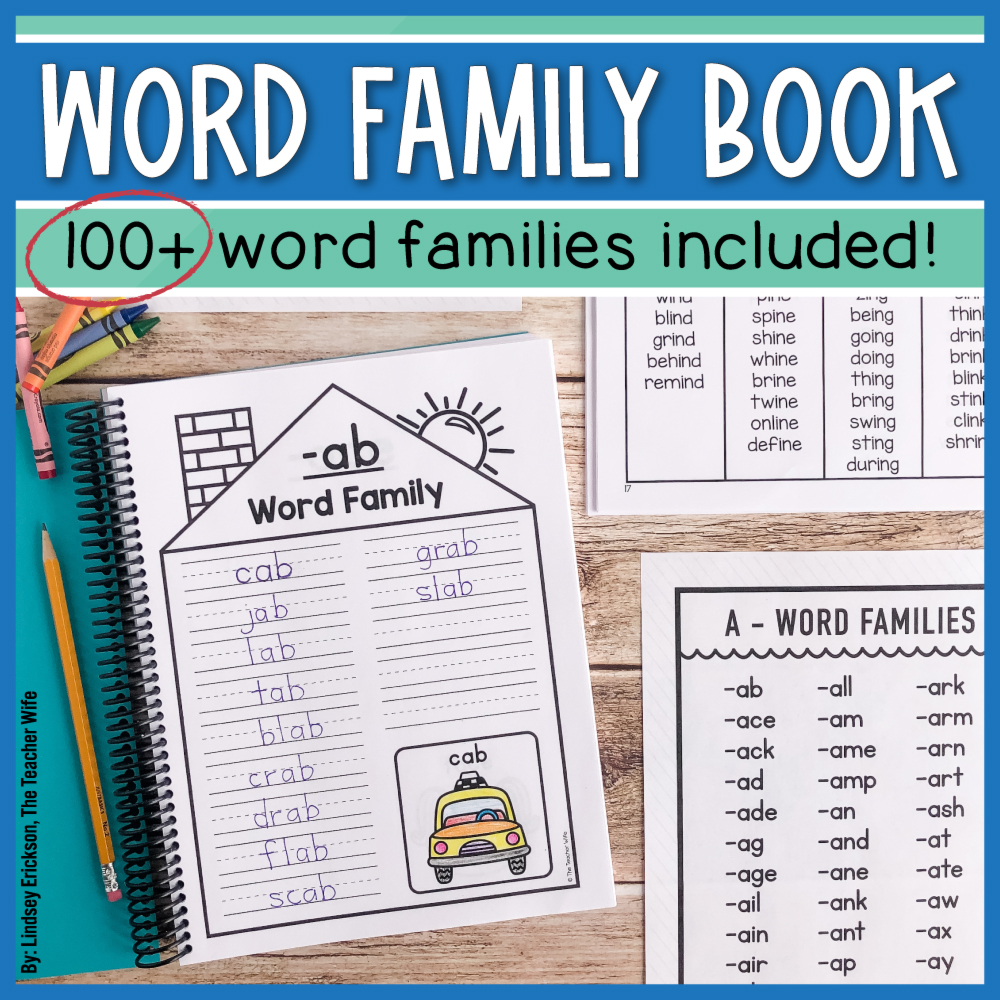 ank word family worksheet